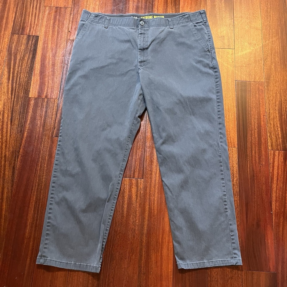 Lee Pants Mens 46x30 Gray Extreme Motion Performance Series Casual 104372476